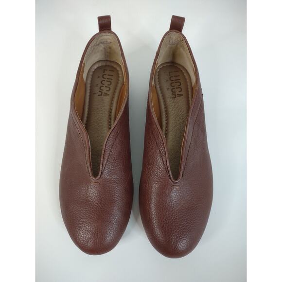 Lucca Lane Bayla Brown Leather Casual Slip On Flats Shoes US Women's 6M - Picture 5 of 10